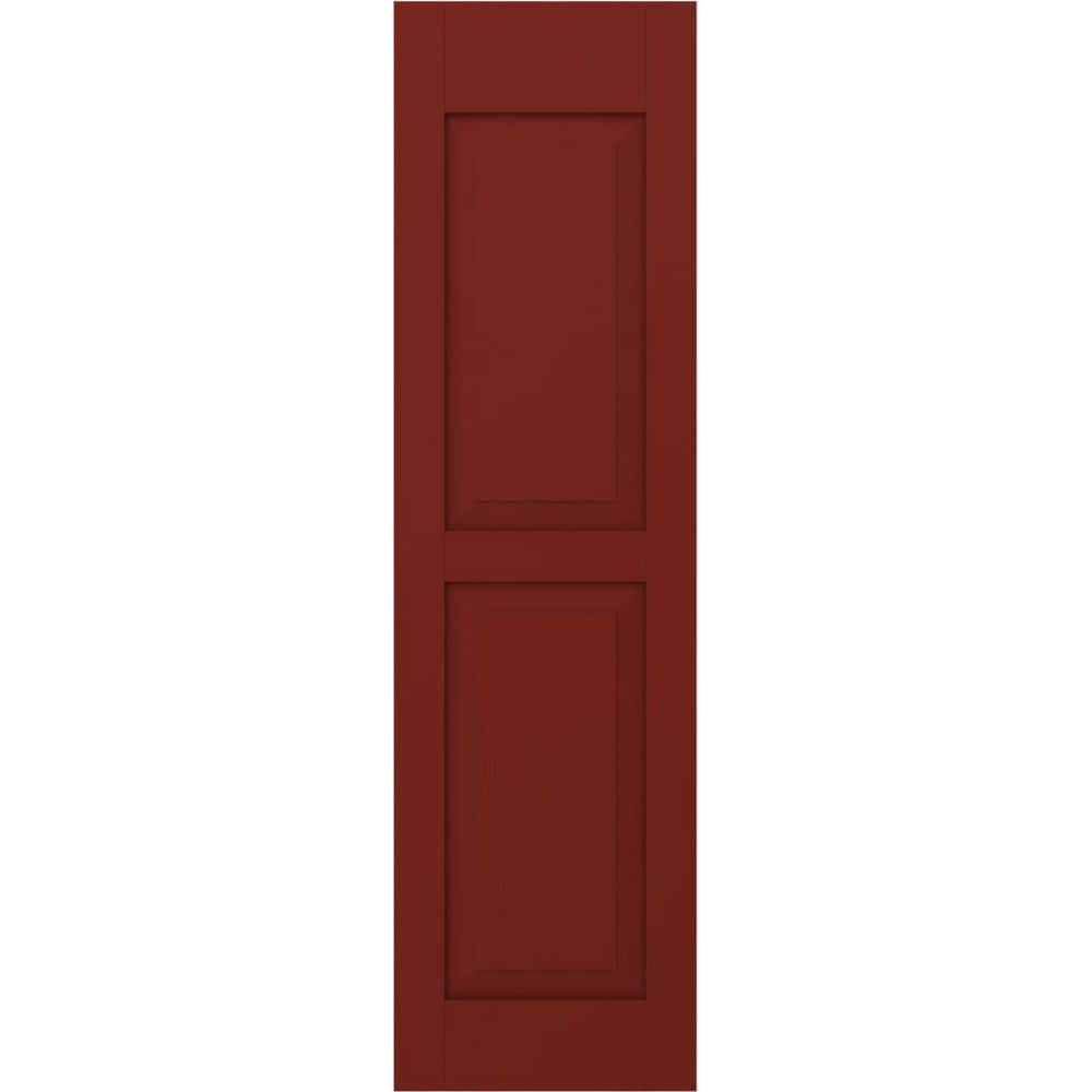 15 in. W x 63 in. H Americraft 2-Equal Raised Panel Exterior Real Wood Shutters Pair in Pepper Red price history on PriceWatchPro