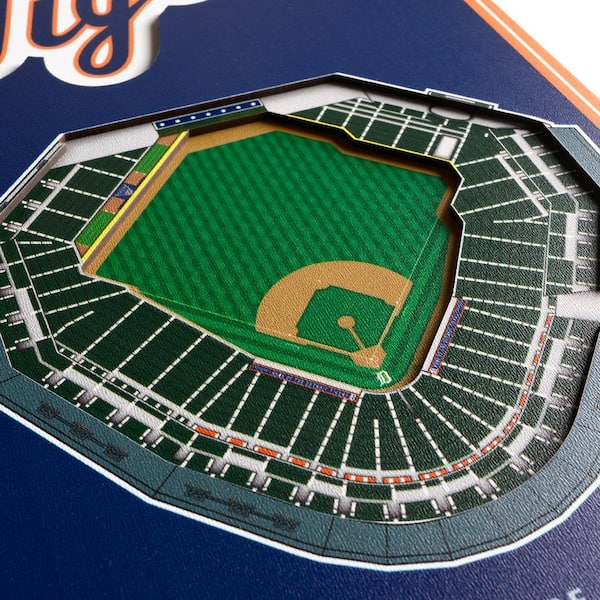 MLB Detroit Tigers 3D Logo Series Wall Art - 12x12 2507118 - The Home Depot