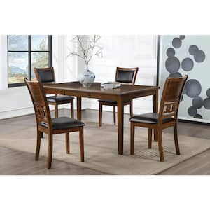 New Classic Furniture Gia 5-piece 60 in. Wood Top Rectangle Dining Set, Brown