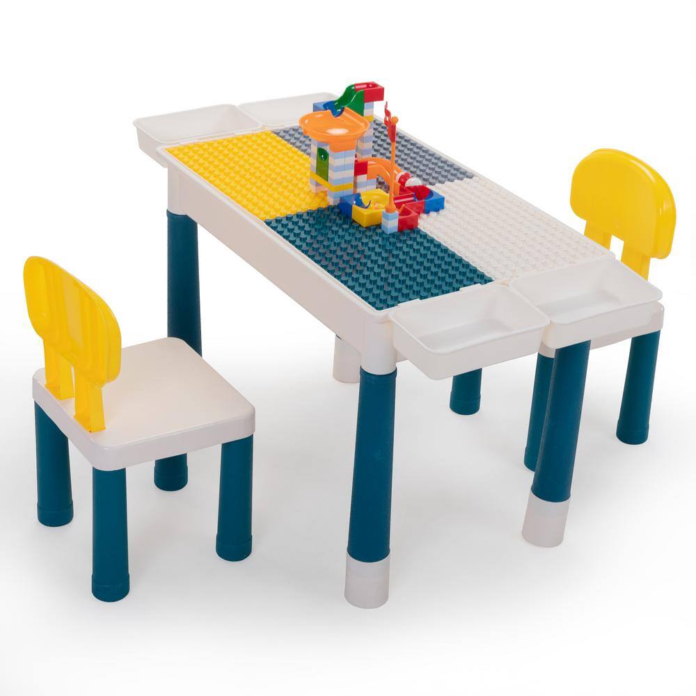 Kids Block Table, Childrens Educational Toy 69pc Table for cheapest Blocks Classic