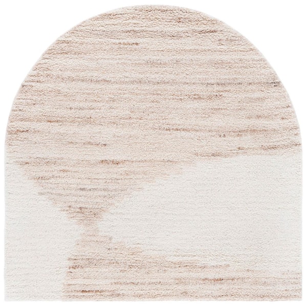 Vermont 6 ft. x 6 ft. Beige/Ivory 2-Tone Abstract Striped Specialty Area Rug