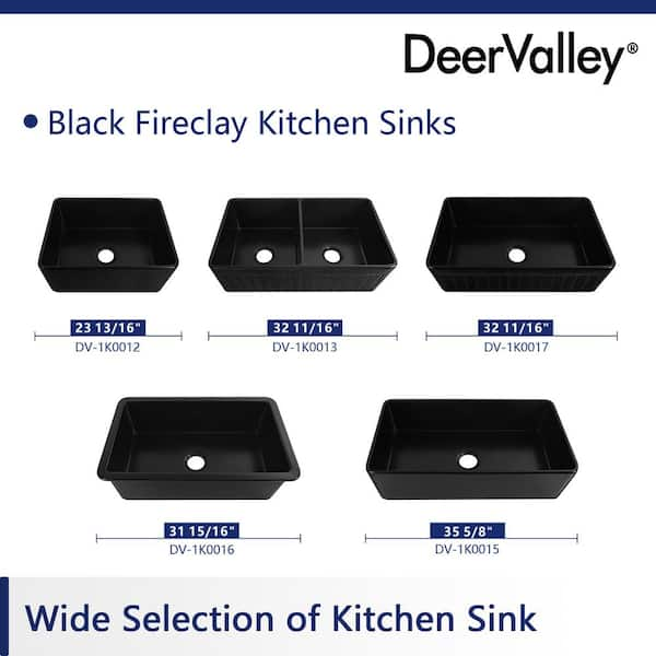 DeerValley DV-1K0068 33 L X 20 W Double Basin Workstation Farmhouse Kitchen  Sink With Sink Grid, Cutting Board And Dish-Drying Rack – DeerValley Bath