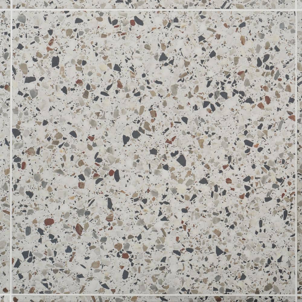 Bryant Ice White 24x24 Matte Porcelain Terrazzo Tile
