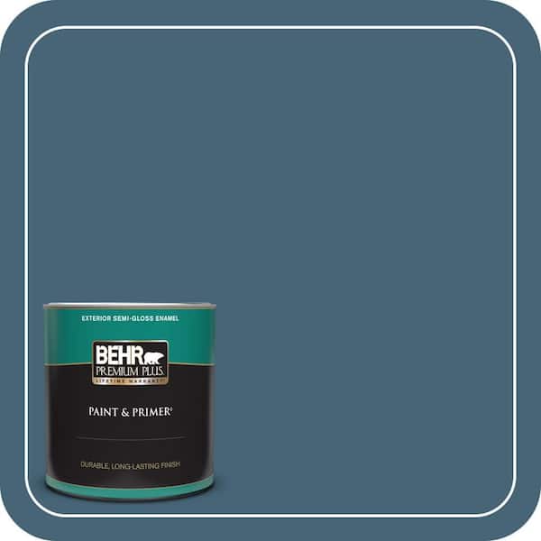 BEHR PREMIUM PLUS 1 qt. Home Decorators Collection #HDC-WR15-6 Winter Evening Semi-Gloss Enamel Exterior Paint & Primer