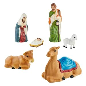 6-Piece LED Nativity Scene Holiday Yard Decoration