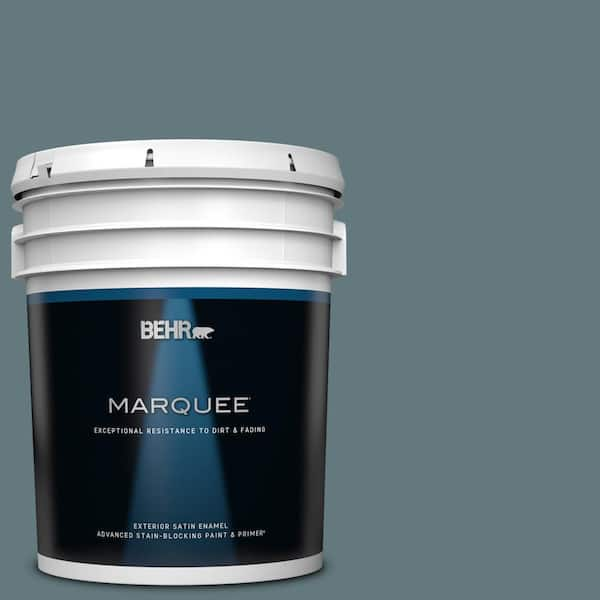 BEHR MARQUEE 5 gal. #BXC-81 Crater Lake Satin Enamel Exterior Paint & Primer