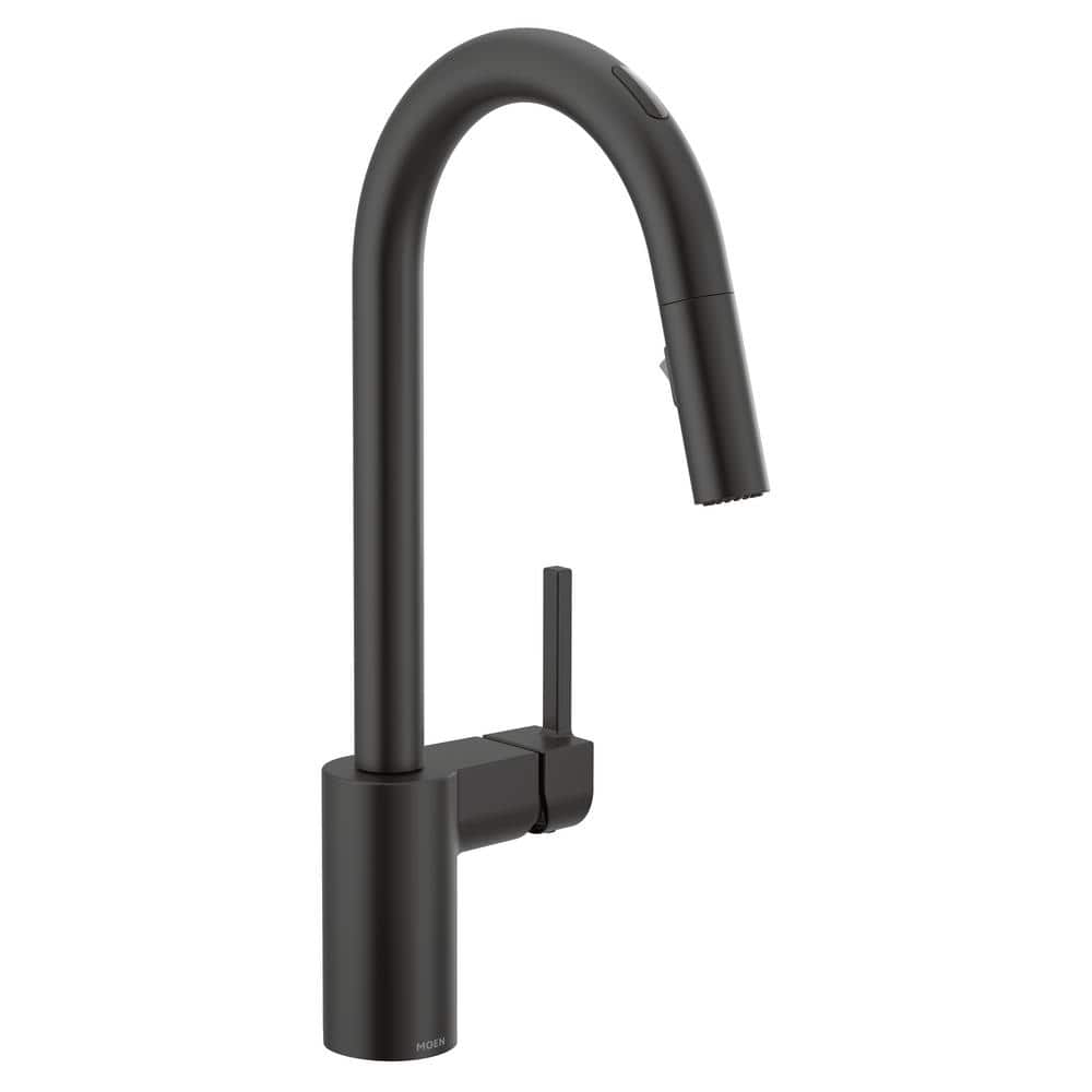 Matte Black Smart Touchless Kitchen Faucet with Pull-out Spray