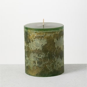 4.5 in. Green Ritz Timber Pillar Candle