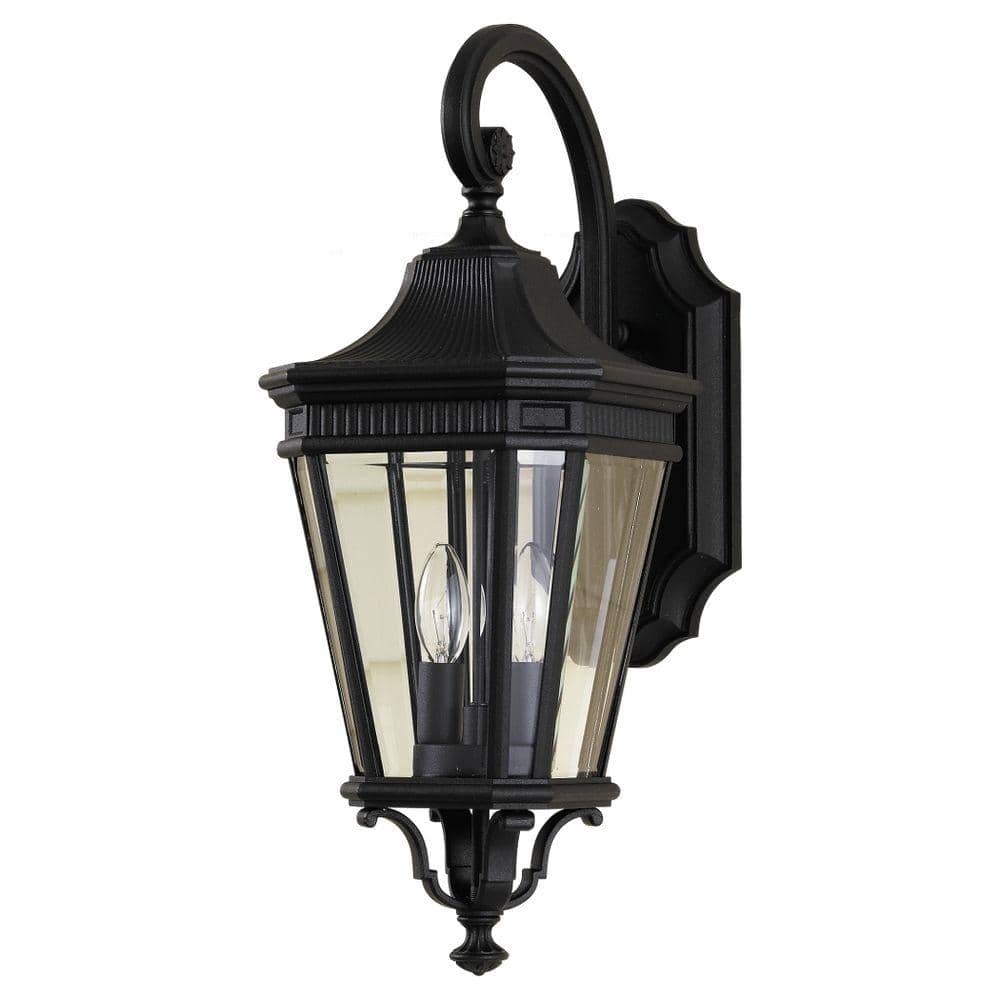 Cotswold Lane 2-Light Black Outdoor 20.5 in. Wall Lantern Sconce price history on PriceWatchPro
