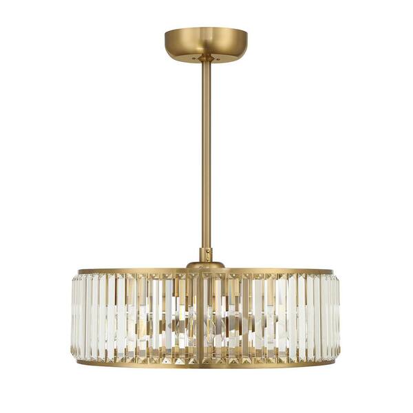 Savoy House Janus 23 in. W 5-Light Indoor Warm Brass Ceiling Fan D