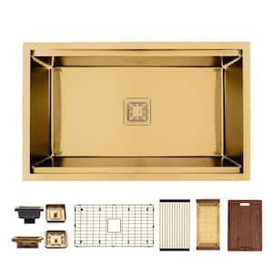 S STRICTLY KITCHEN + BATH 32 in. Undermount Single Bowl 16 Gauge