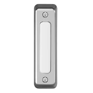 Satin Nickel Plastic Wired Push Doorbell Button