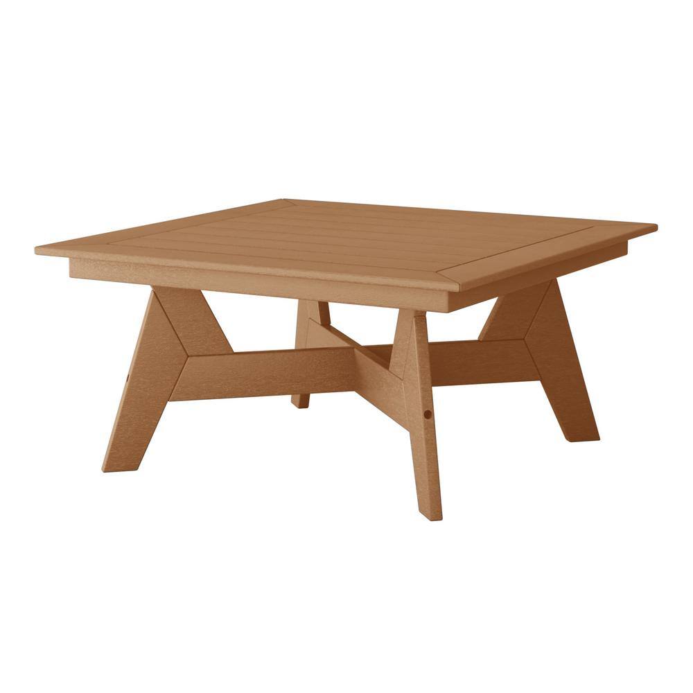 Birchwood Outdoor Patio 37 in. Square HDPE Conversation Coffee Table in Teak price history on PriceWatchPro