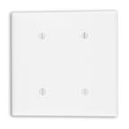 White 2-Gang Blank Plate Wall Plate (1-Pack)