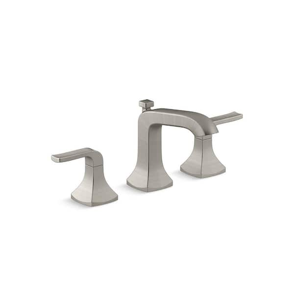 KOHLER Rubicon 8 in. Widespread 2-Handle Bathroom Faucet in Vibrant Brushed Nickel