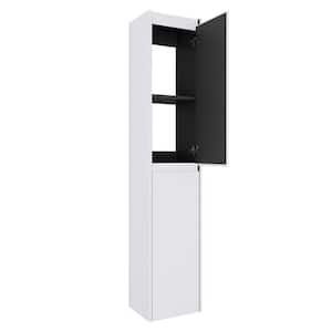 11.81 in. W x 9.81 in. D x 59.00 in. H Bathroom Storage Wall Cabinet in White with Soft Closing Door