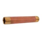 1/2 in. x 4 in. Red Brass Nipple