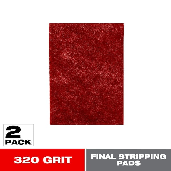 DIABLO 4 in. x 6 in. 320 Grit Very Fine Final Stripping Pad (2-Pack)