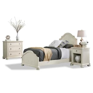 Provence 3-Piece Off-White Twin Bedroom Set