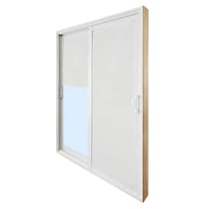 60 in. x 80 in. Double Sliding Patio Door with Internal Mini Blinds