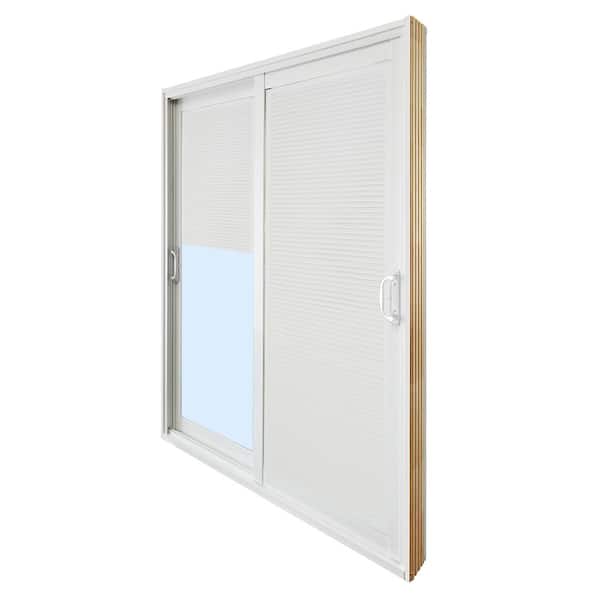 Stanley Doors 60 in. x 80 in. Double Sliding Patio Door with Internal Mini Blinds
