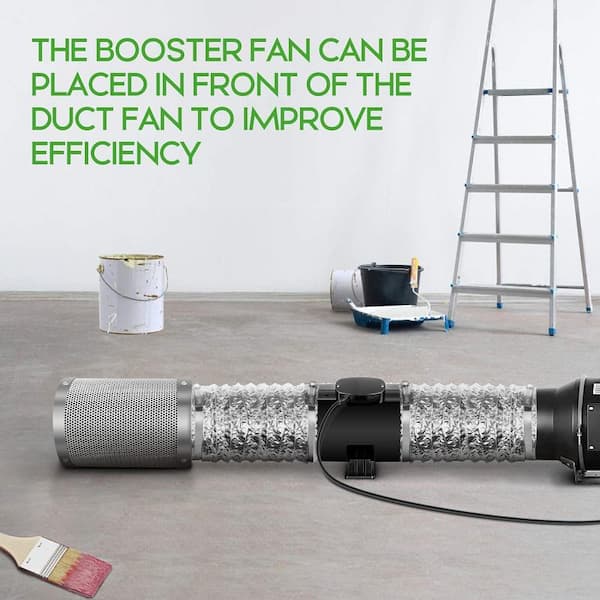 iPower Booster Fan Inline Duct Vent Blower for Indoor Grow Tents