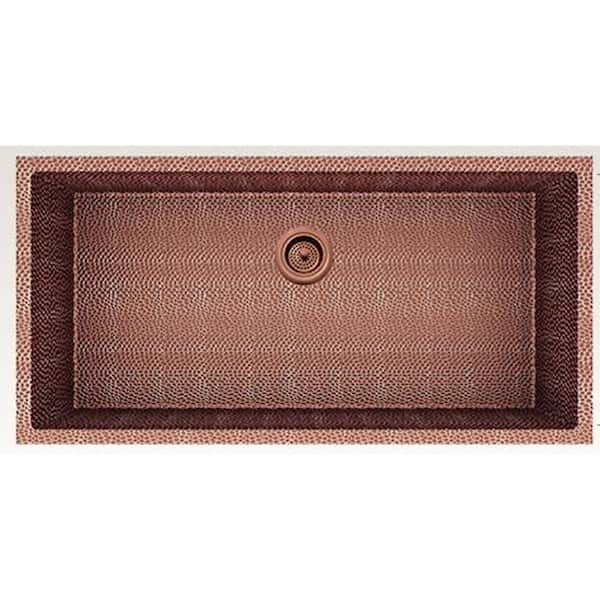Unbranded Copper 36 in. W Single Bowl 10 mm Radius Undermount Kitchen Sink
