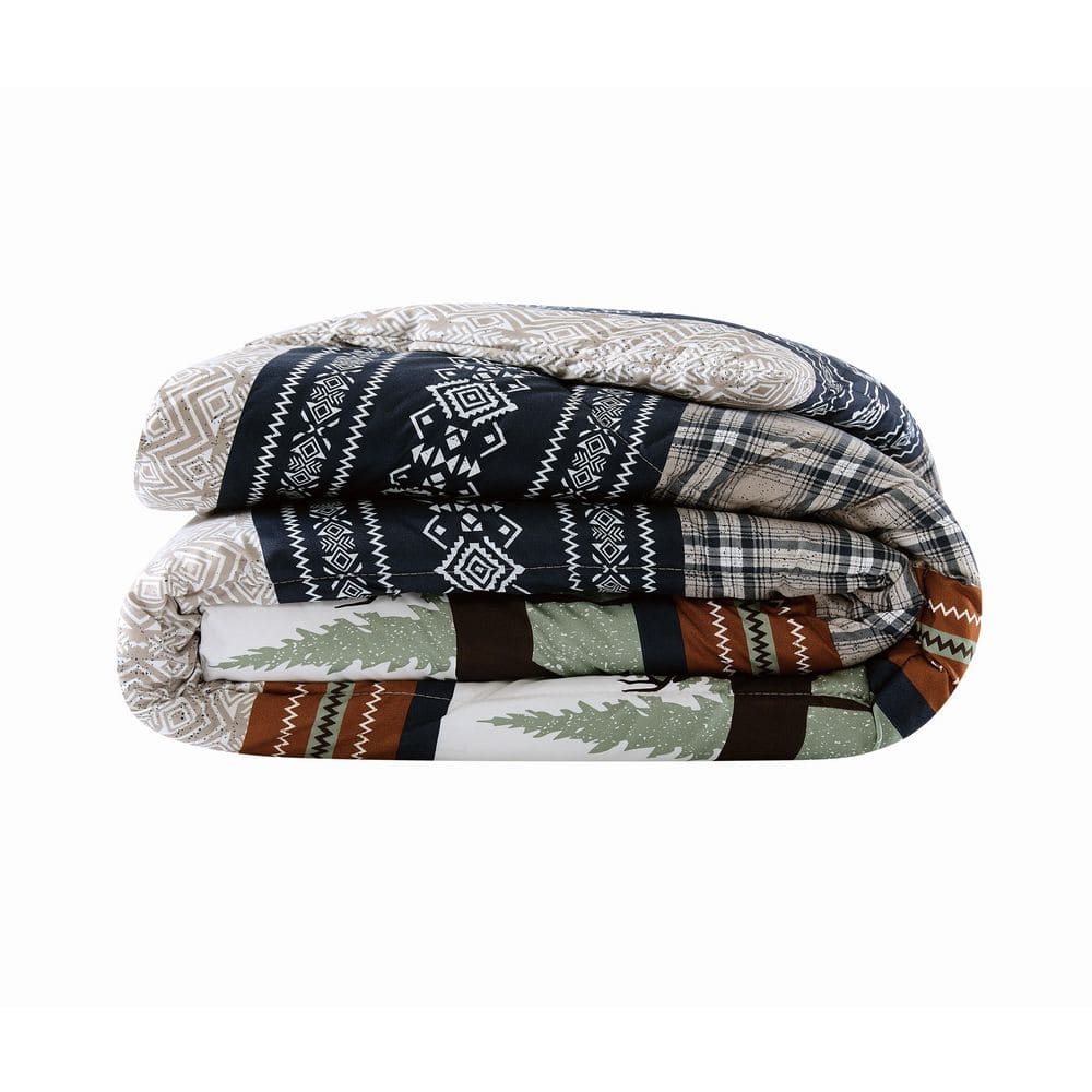 Rock Ledge Creek Stripe Full/Queen Multicolor Microfiber Comforter price history on PriceWatchPro