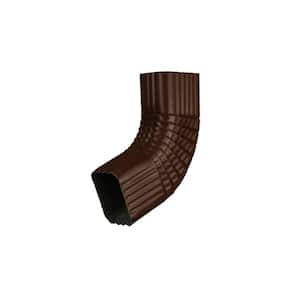 3 in. x 4 in. Royal Brown Aluminum Downspout B-Elbow Special Order