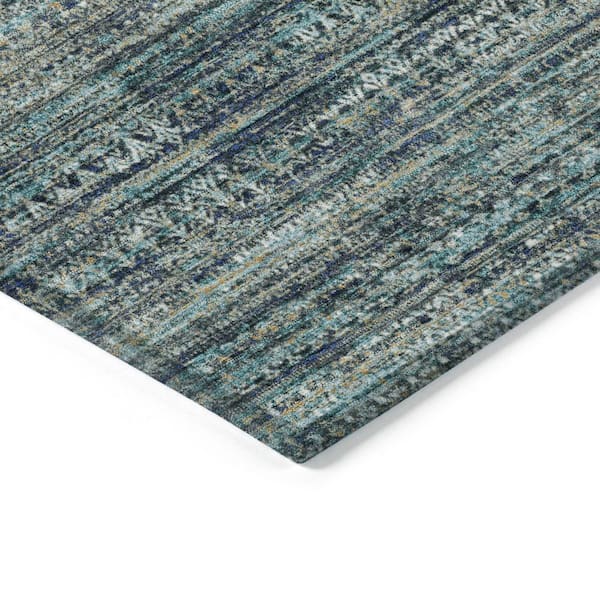 Chantille Machine Washable Indoor/Outdoor Abstract ACN1971 Teal 5 ft. x 7 ft. 6 in. Area Rug