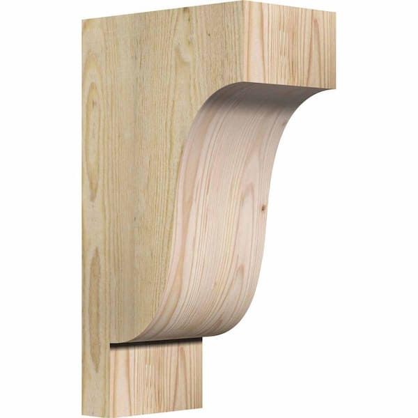 Ekena Millwork 6 in. x 10 in. x 18 in. Douglas Fir Newport Rough Sawn Corbel