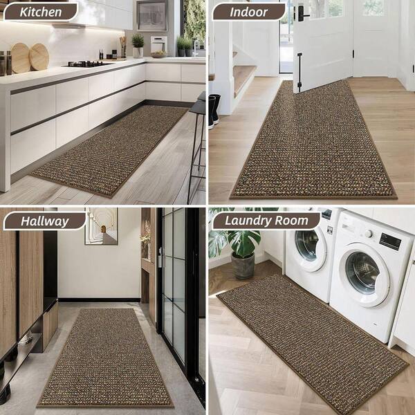 Brown 20 in. x 48 in. Indoor/Outdoor Dirt Trapper Door Mat