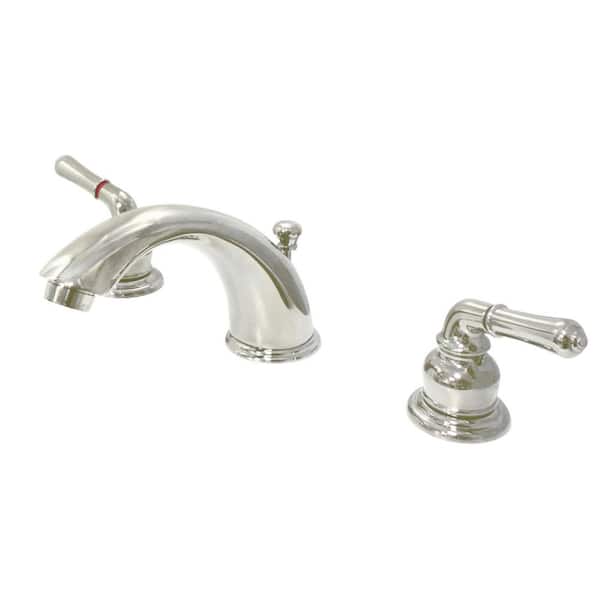 Kingston Brass 8 in. Widespread 2-Handle Bathroom Faucet in Polished Nickel
