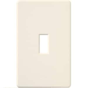 Fassada 1-Gang Light Almond Toggle Switch Plastic Wall Plate for Dimmers and Switches