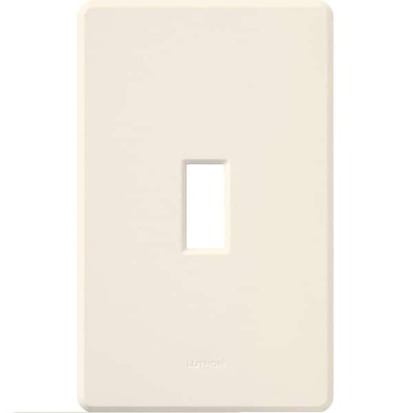Lutron Fassada 1-Gang Light Almond Toggle Switch Plastic Wall Plate for Dimmers and Switches