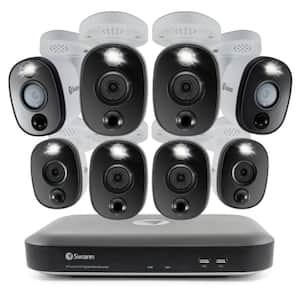 DVR-5580 8-Channel 4K UHD 2TB DVR Security camera System with Eight 4K Wired Bullet Cameras
