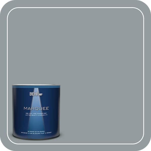 BEHR MARQUEE 1 qt. #720F-4 Stone Fence Satin Enamel Interior Paint & Primer