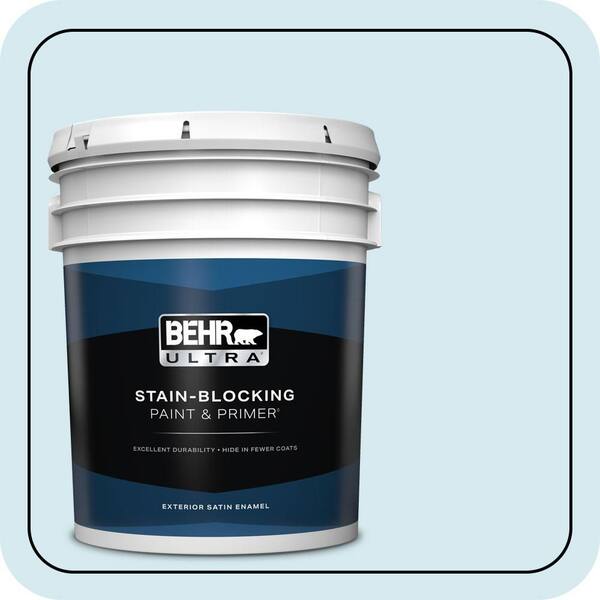 BEHR ULTRA 5 gal. #530A-1 Snowdrop Satin Enamel Exterior Paint & Primer