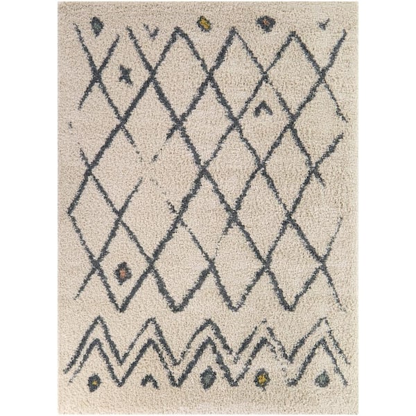 BALTA Buret Cream 8 ft. x 10 ft. Moroccan Area Rug