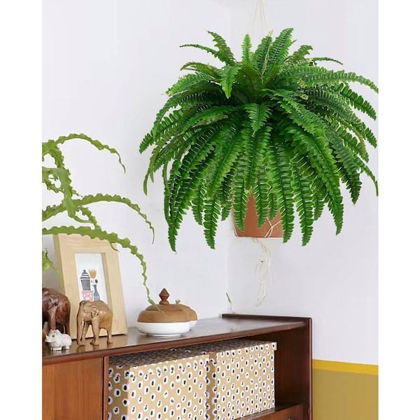 Unbranded 47 in. W Green Artificial Fake Boston Fern, 88 Branches,  Artificial Plant for Home, Office & Garden Decor (1 Pack) WK1165