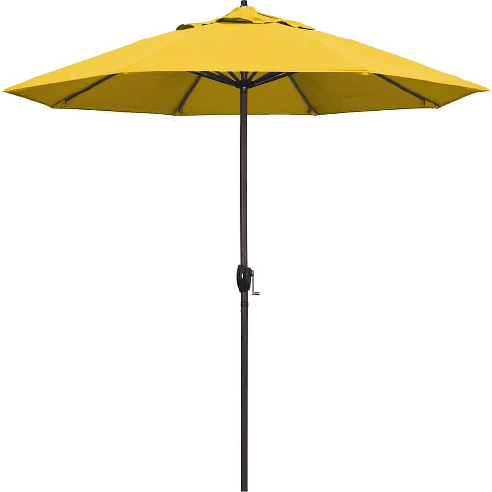 9 ft. Aluminum Pole Market Tilt Patio Umbrella in Lemon