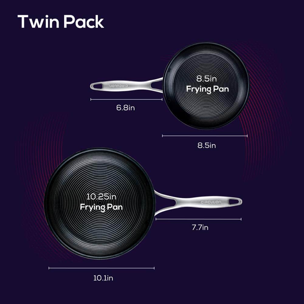 Circulon 2-Piece Stainless Steel Nonstick Frying Pan Set