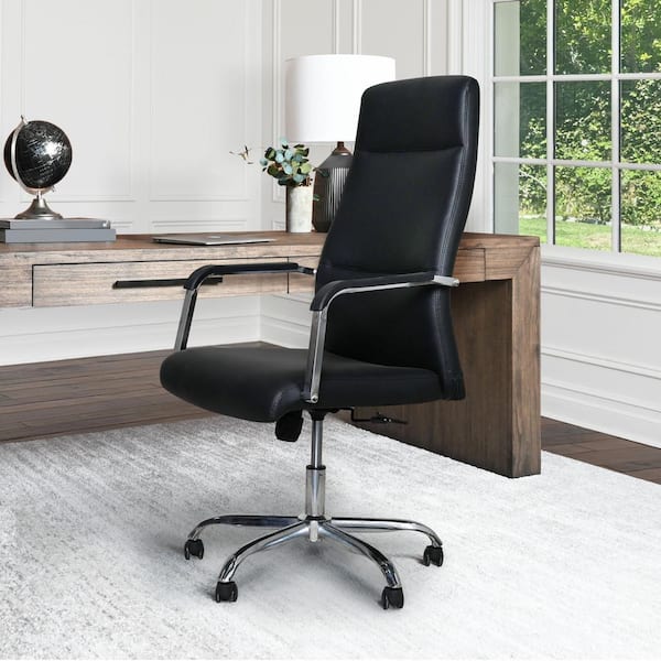 DEVON & CLAIRE Ned Adjustable High Back Office Chair, White ST