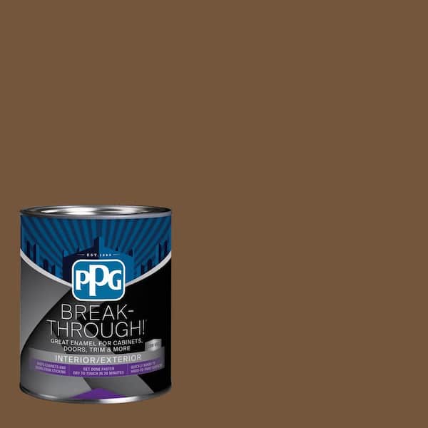 1 qt. PPG1079-7 Molasses Semi-Gloss Door, Trim & Cabinet Paint