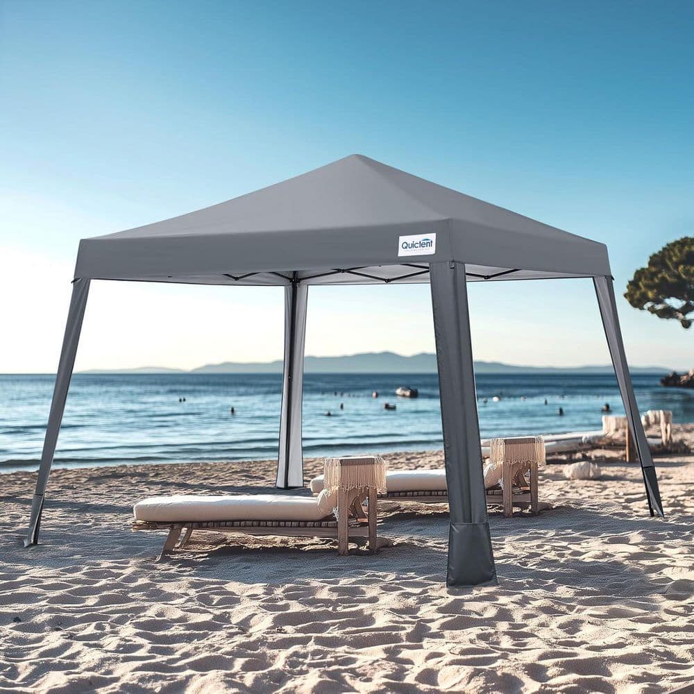 10 ft. x 10 ft. Pop Up Canopy Tent, Portable Lightweight for Beach and Sporting Events with Sun Protection-Gray price history on PriceWatchPro