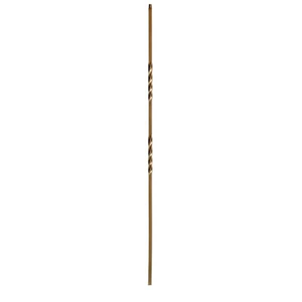 WM Coffman 44 in. x 1/2 in. Oil Rubbed Bronze Double Twist Hollow Iron Baluster