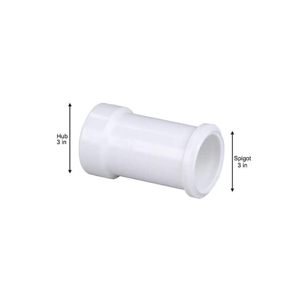 NIBCO 3 in. DWV PVC Hub x Spigot Soil Pipe Adapter C4805HD3 - The