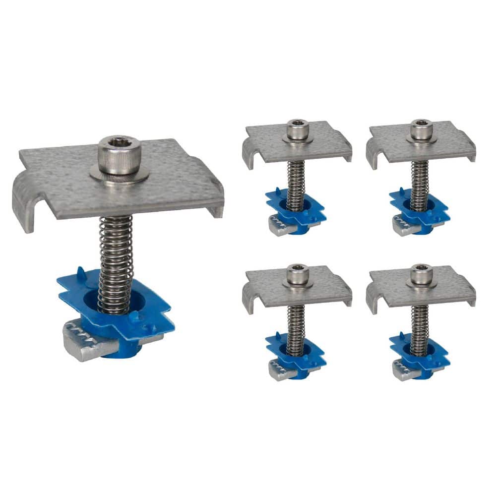 Steel Solar Panel Mid Clamp with Bolt, Cone Nut, and Spring for 1-5/8 in. S