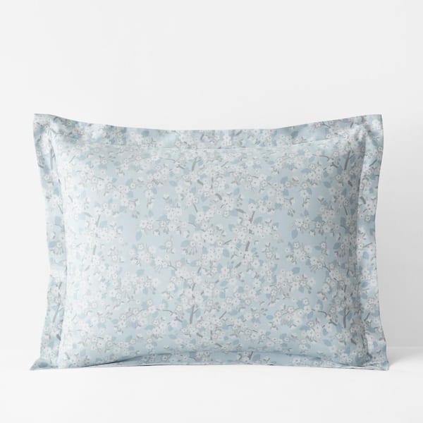 The Company Store Legends Luxury Maggie Ditsy Floral Blue Multi Sateen King Sham