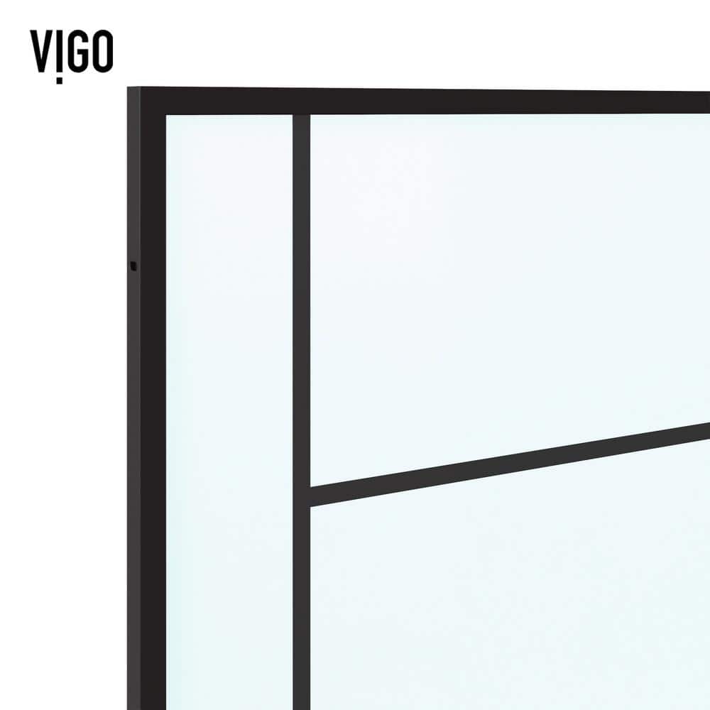Meridian Matte Black Framed Shower Screen with Mixed Glass